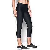 Under Armour Women's HeatGear Armour Capri, Black/Black, Small