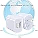 Frerush 3 Pack 2A 5V Universal Color Dual USB Port AC/DC Wall Travel Home Charger Power Adapter Plug for HTC, LG, Galaxy S Series, Note Series，Android Phone, iPhone 7 6s 6 Plus, iPad Air, Mini