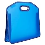 A4 Document Holder Folder Storage Bag - Waterproof Portable Polyester A4 Paper Sheet Folder, Blue - 15 x 12.5 x 3 inches