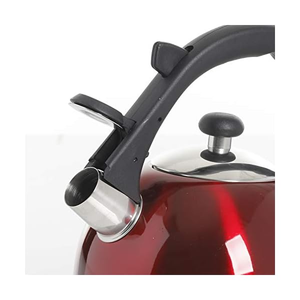 Mr Coffee Claredale Stainless Steel Whistling Tea Kettle, 2.2Quart