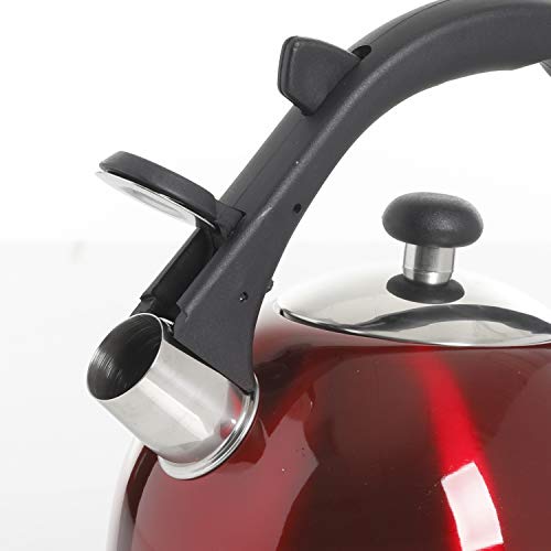 Mr Coffee Claredale Stainless Steel Whistling Tea Kettle, 2.2Quart