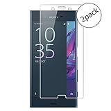 Sony Xperia XZ Screen Protector Tempered Glass[2 Pack],Popsky Ultra Clear High Definition Bubble-free Scratch Proof Premium Screen Protector Glass