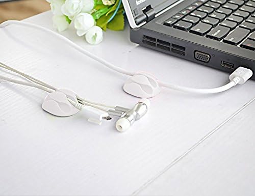 EAU (Pack of 4 White) Multipurpose Cable Management Accessory, Cord Organizer, Cord Hide-Away, Cord Hider, Cable Clip, Cord Holder