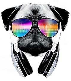 Pug Iron On Heat Transfer Patch - Boho Clothing Patches - Iron on Patches for Jeans - Iron on Appliques