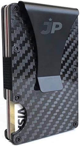 Jeyap Carbon Fiber Wallet - Minimalist Wallet - Rfid Blocking Metal Wallet - Mens Wallet, Silver, Small