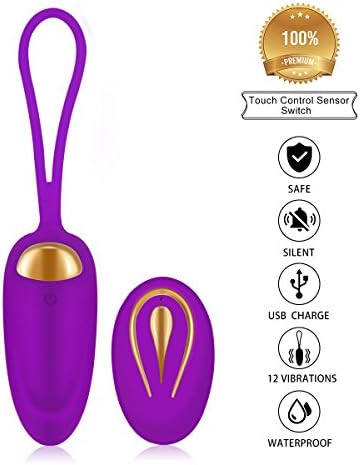 Wireless Vibrating Love Egg, Remote Control Multi-Modes Powerful Bullet Vibrator, USB Rechargeable Waterproof Adult Sex Toy, MELO Portable Silicone Clitoris Stimulator for Women Couple, Purple