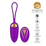 Wireless Vibrating Love Egg, Remote Control Multi-Modes Powerful Bullet G Spot Vibrator, USB Rechargeable Waterproof Adult Sex Toy, MELO Portable Silicone Clitoris Stimulator for Women Couple, Purple