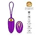 Wireless Vibrating Love Egg, Remote Control Multi-Modes Powerful Bullet G Spot Vibrator, USB Rechargeable Waterproof Adult Sex Toy, MELO Portable Silicone Clitoris Stimulator for Women Couple, Purple