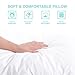 Pillow for Sleeping, 100% Cotton and Super Soft Plush Fiber Fill,Hypoallergenic & Dust Mite Resistant, Five-Star Hotel Collection Bedding Pillows, Standard 20’’x 26’’(Snow-white, 2 Pack)
