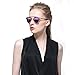 GAMT New Fashion Cateye Polarized Sunglasses For Women Classic Style (Gold Black Frame Pink-grey lens)