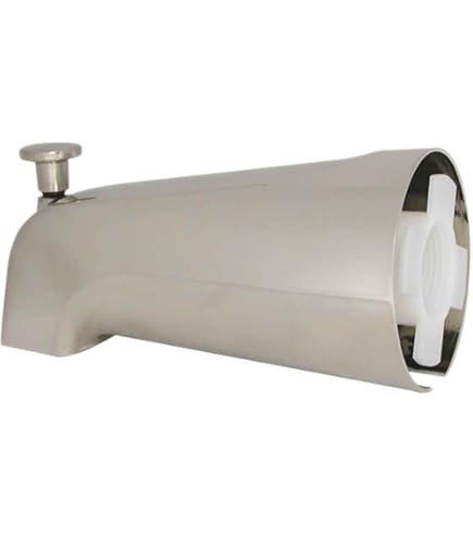 Speakman S-1564 Rainier Rubinetti Per Vasca Quadrati Con Deviatore, Cromo Spazzolato, Attacco Slip-fit 1/2"
