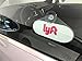 Lyft (2017 logo) rideshare display decal placard emblem with suction cup