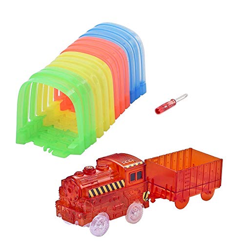 ONTOPON Magic Track Accessory with car Toy- Tunnel with Red Train Set - Thumbnail 7