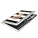 PANBOM Imiao Professional Business Card Holder Business Card Case Metal Card Holder Slim Design for Men & Women (Stripe Pineapple)