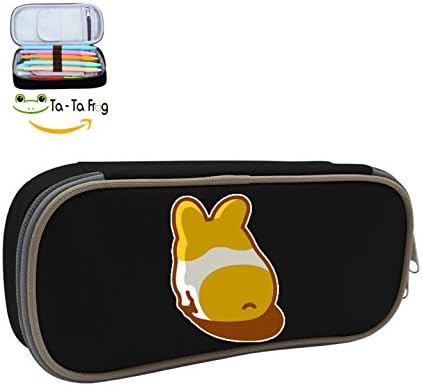 Large Capacity Pen Bag The Back Of Corgi Base Pencil Case Makeup Pouch Double Zipper Box
