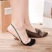 Flammi Women's Ultra Low Cut Liner Socks with Sling Back No Show Padded Half Socks (Shoe-Size 5-8 US, 6 Pairs- 4beige+2black)