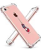Logee TPU Spider Funny Cute Cartoon Clear Case for iPhone 8/iPhone 7 4.7