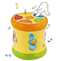 Baby Activity Drum Musical Toys - Double Sid Electronic Music& Sound with Lights Learning Educational Toy for Baby & Toddler for 1 2 3 Year Old Boys and Girls