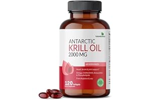 Futurebiotics Antarctic Krill Oil 2000mg with Astaxanthin, Omega-3s EPA, DHA and Phospholipids - 100% Pure Premium Krill Oil Heavy Metal Tested, Non GMO – 120 Softgels