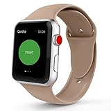 iYou Sport Band for Apple Watch Band, Soft Silicone Replacement Wristband Classic Sport Strap for iWatch 2017 Apple Watch Series 3/2/1, Edition, Nike+, All Models (38MM M/L, Walnut)