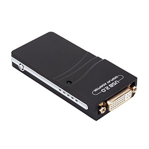 Click Here to See More Images USB 2.0 to VGA / DVI / HDMI Video Graphics Adapter for Multiple Monitors Display Pixels up to 1920 x 1080 with Extend and Mirror Mode for Windows 10/ 8.1/8/7 Mac OS X Linux and Android 5.X