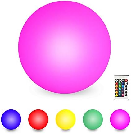 LED Light Floating Ball Pool RGB Lamp,Chargeable Hangable Glow Night Lights,Waterproof A Specific Color/Gradient/Flash/Smooth/Glare Effects 15cm