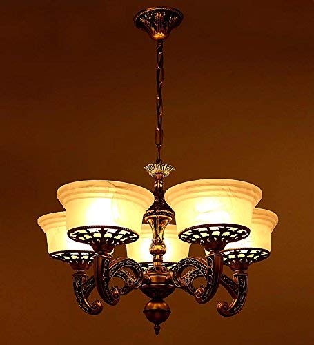 SheronIndia Portuguese Style Premium Golden Metal Chandelier with 5 Lamps