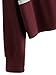 ROMWE Women's Casual Striped Long Sleeve Crop Top Sweatshirt Burgundy M