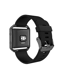 Simpeak - Correa de repuesto de silicona con marco para Fitbit Blaze Smart Fitness Watch, tamaño pequeño grande