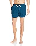 BOSS HUGO BOSS Men's Lobster 5 Inch Solid Swim Trunk, Navy/White, Large