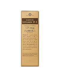 Solgar Vitamina D3 líquida (colecalciferol), 5000 IU, sabor natural a naranja, SF0067636, 1, 1