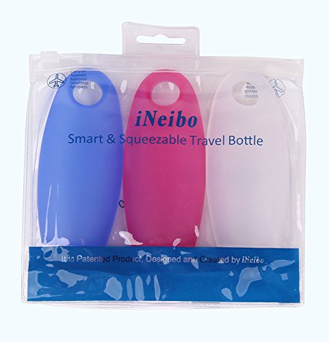iNeibo 3.3 oz set of 3 Silicone Travel Bottles TSA Airline Carry On Approved Squeezable Refillable Travel Containers For Shampoo, Conditioner, Lotion, Toiletries (3, 3.3oz) - Thumbnail 7