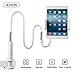 licheers Lazy Gooseneck Tablet Stand Holder, Flexible Phone Mount 360 Adjustable Tablet Desktop Bracket with 47.25in Long Arm Compatible with iPad Mini 1/2/3 9.7 iPhonex/8/8Plus Samsungs9(White)