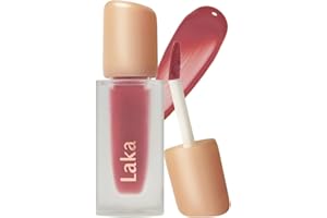 Laka Fruity Glam Tint, 4.5g/0.15 oz., Glowing Lip Stain with Wide Color Spectrum, Hydrating & Lightweight Texture, Long-Lasting Bold Stain, Non-Sticky, Vegan, K-Beauty (#122 Rosy Rose)