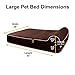 5.5 Inch Thick High Grade Orthopedic Memory Foam Dog Bed With Pillow and Easy to Wash Removable Cover with Anti-Slip Bottom. Free Waterproof Liner Included - for Large Breed Dogs