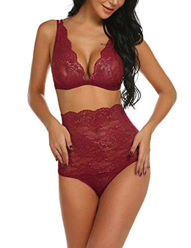 ADOME Sexy Dessous Set BH Dessous Sexy Erotische Lingerie Höhe Taille Reizwäsche Nachtwäsche Unterwäscshe Lace Spitze… – Bild 4