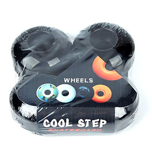 NONMON Skateboard Wheels 52mm 95A with ABEC-9 Bearings, Pack of 4, Solid Black