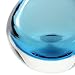 CASAMOTION Glass Vases for Flowers Blown Art Glass Mini Bud Decor Blue 5.3 inch Height