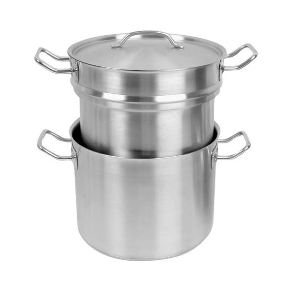 Thunder Group 12 quart 18/8 stainless steel double boiler (3 pcs set), comes in each The Home