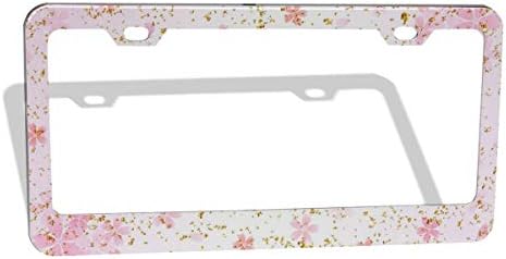 ナンバープレートフレーム 楽器 音響機器 カバー アクセサリー ナンバーカバー 軽自動車対応 ライセンスフレーム 和柄 新作製品 世界最高品質人気 和柄 錆びにくい 錆びにくい サクラ 激安超特価 普通車 耐紫外線 2個セット フレーム アルミナンバーフレーム 100 品質