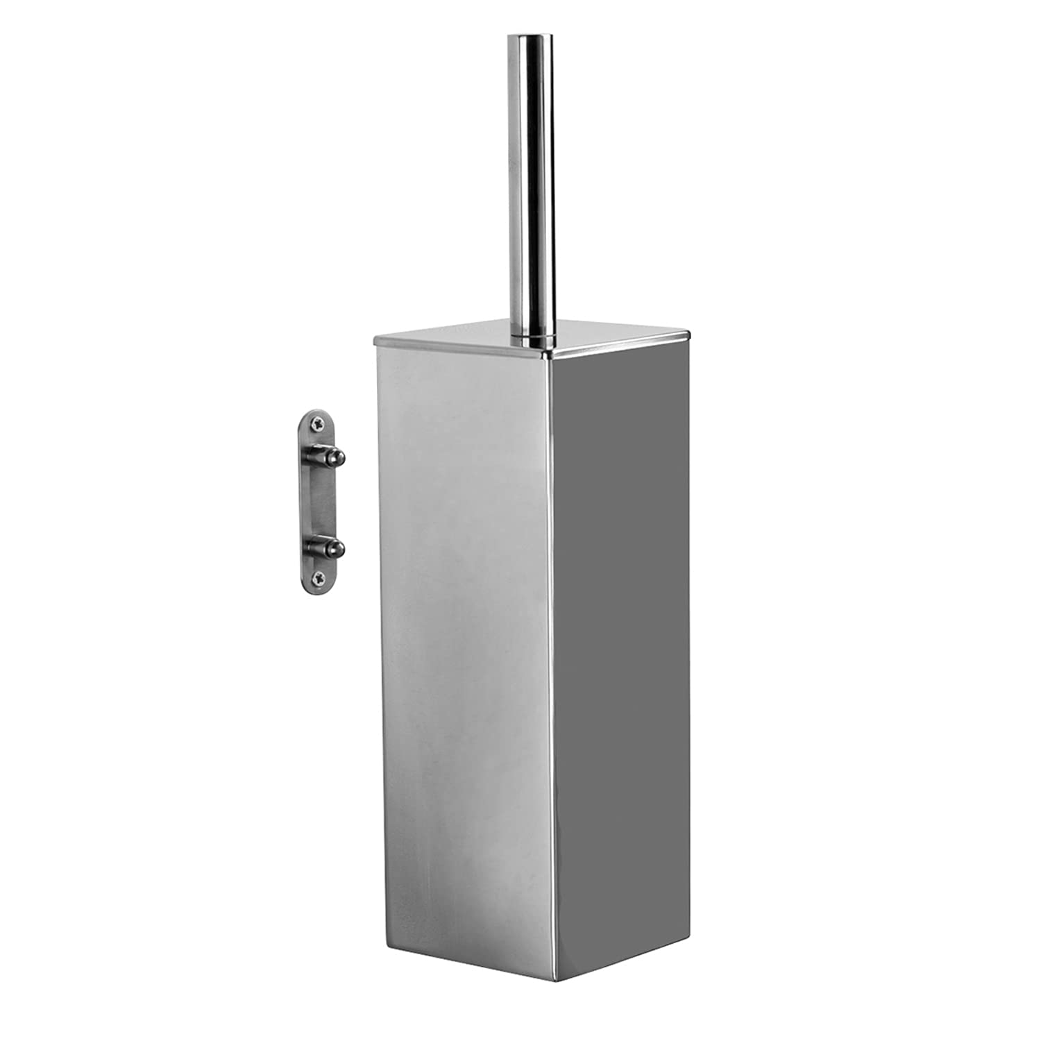Gedy Perth Wall, Dimensions and Weight: 38 x 9 x 9.5 cm & 0.8 kg, Toilet Made of Stainless Steel, Chrome Finish, Bathroom Brush Design by R&S, 2 Year Warranty, Steel, Unica