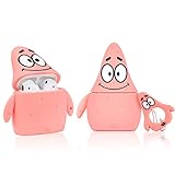 Mulafnxal Compatible with Airpods 1&2 Case,Cute 3D Funny Cartoon Character Silicone Airpod Cover,Kawaii Fun Cool Design Skin,Fashion Chic Animal Cases for Girls Kids Teens Boys Air pods(Patrick Star)
