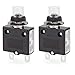 DIYhz Thermal Circuit Breaker,98 Series 35A 125/250VAC Circuit Breaker Push-Button Reset with Quick Connect Terminals and Waterproof Button Cover 32VDC Thermal Overload Circuit Breaker - 35 Amp, 2Pcs
