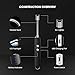 Candle Lighter, 360° Flexible Arc Long Lighter with LED Flashlight, USB Rechargeable Plasma Lighter, Wind-Proof BBQ Lighter for Camping, Cooking, Fireworks (Candle Not Included)thumb 1
