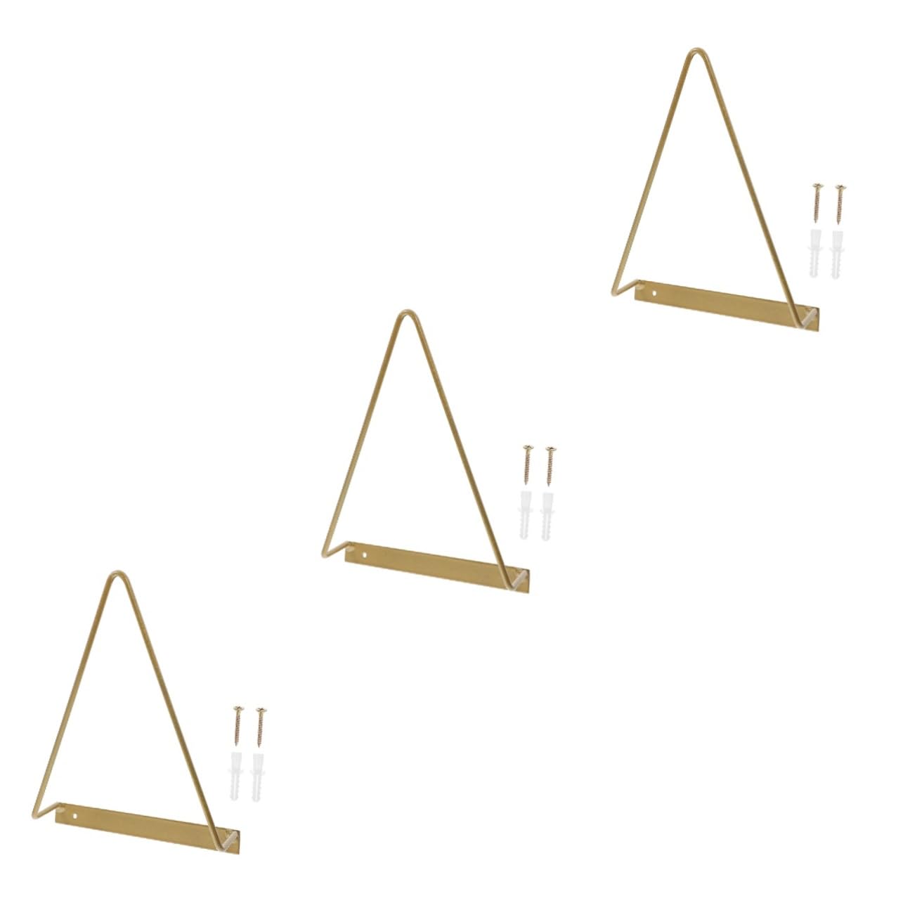 MAGICLULU 3pcs Record Storage Rack Wall Mounted Holder Black Shelf Clear Stand Record Display Holder Triangular Wall Shelf Triangular Shaped Record Rack Triangular Vinyl Media Display Metal