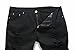 NITAGUT Men's Skinny Ripped Distressed Destroyed Slim Straight Fit Zipper Jeans with Holes Black-US 36