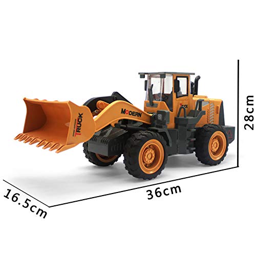 W&HH RC Radlader,1:18 Ferngesteuerte Baufahrzeuge, Professioneller RC-Bagger Mit 7 Kanälen Batteriebetriebener… – Bild 3