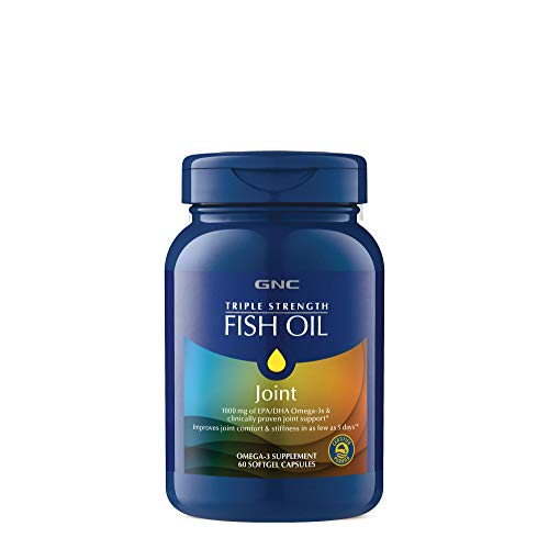 GNC Triple Strength Fish Oil Plus Joint, 60 Softgels, for Join, Skin, Eye, and Heart Health