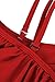 Kisscynest Women's Plus Size Swimwear 2 Piece High Waisted Swimsuit Ruffle Bikini Red XL