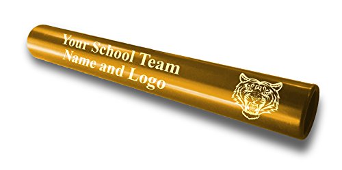 Hat Shark Custom Yellow Aluminum Track and Field Relay Baton Personalized Gift - Your Team Name and Logo Engraved